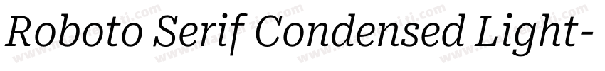 Roboto Serif Condensed Light字体转换
